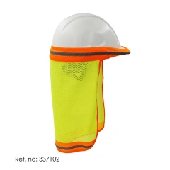Hard Hat Neck Sun Shade Reflective Stripe High Visibility and Elastic for Safety Hard Hat Helmets One Size Fits All