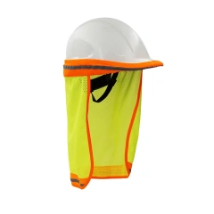 Hard Hat Neck Sun Shade Reflective Stripe High Visibility and Elastic for Safety Hard Hat Helmets One Size Fits All