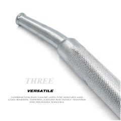 40 Inches Square Head Chrome Combination Winch Bar