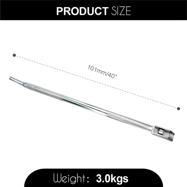 40 Inches Square Head Chrome Combination Winch Bar