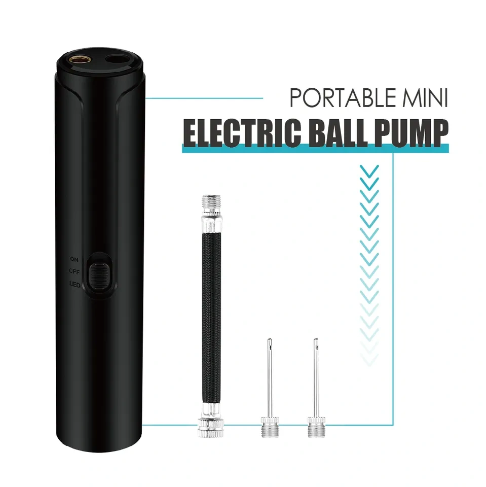 Newo battery portable innovative mini electric ball pump suitable with LED light for almost any type balls