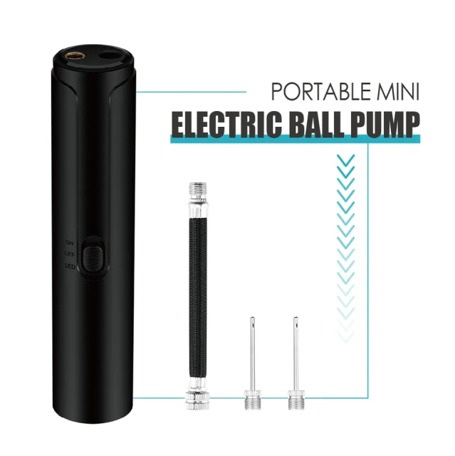 Newo battery portable innovative mini electric ball pump suitable with LED light for almost any type balls