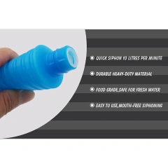 Liquid Fuel Transfer Siphon Pump Suction Manual Pumping Petrol Water Siphon Hose