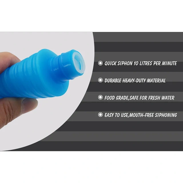 Liquid Fuel Transfer Siphon Pump Suction Manual Pumping Petrol Water Siphon Hose