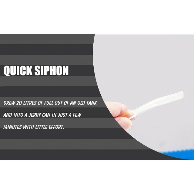 Liquid Fuel Transfer Siphon Pump Suction Manual Pumping Petrol Water Siphon Hose