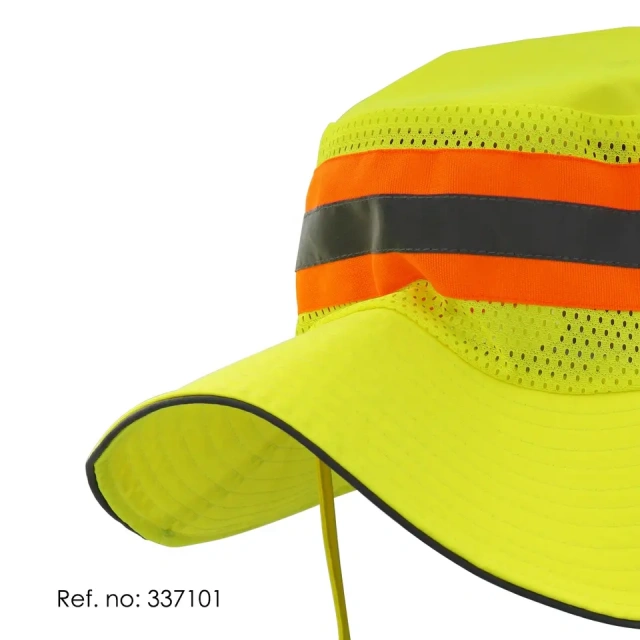 Custom mens wide brim boonie hats custom high visibility sun safety bucket ranger hat for men