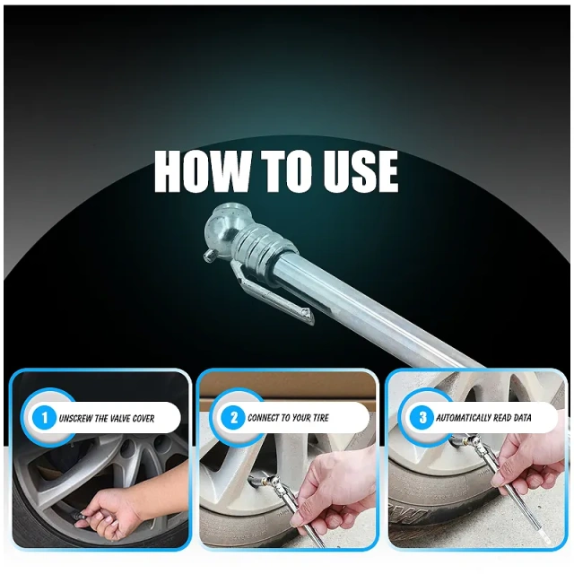 Custom Auto Car Accessories Pencil Tire Gauge Tyre Pressure Gauge Pen