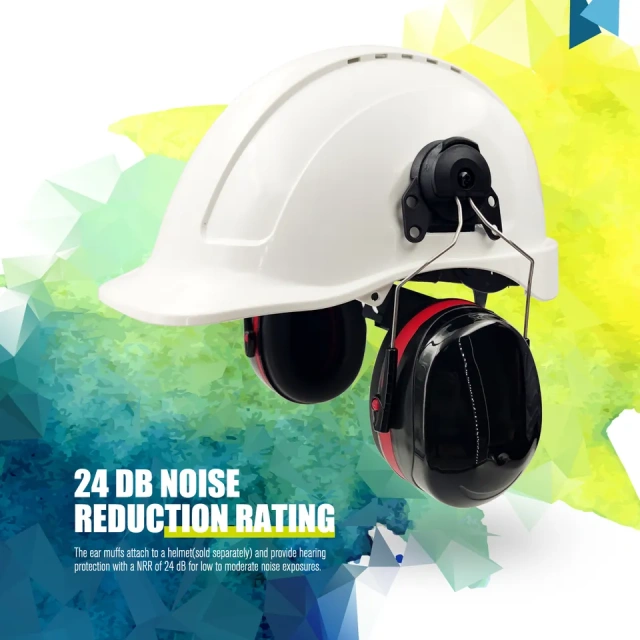 Sound Proof Anti Noise Ear Muffs Construction Safety Safety Helmet Hearing Protection Earmuff for Helmet