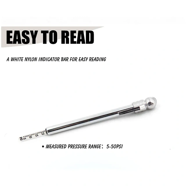 Custom Auto Car Accessories Pencil Tire Gauge Tyre Pressure Gauge Pen