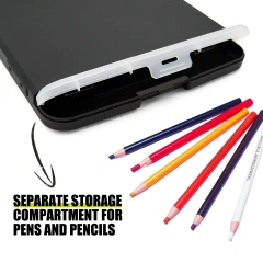 Waterproof folding nursing school clipboard nurse foldable clip calculator board clipboard folder with storage