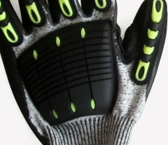 Anti static gloves nitrile safety cuff glove anti slip working safety gloves truck for industrial