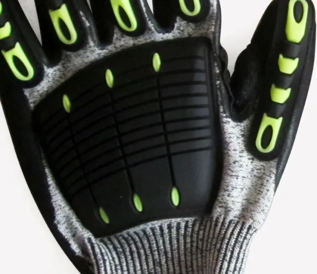 Anti static gloves nitrile safety cuff glove anti slip working safety gloves truck for industrial