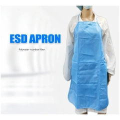 Blue esd clean room apron antiststic tabard apron for laboratory cleantoom