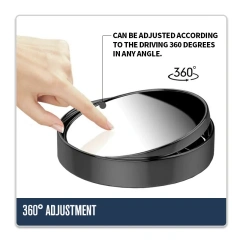 Custom Adjustable Car Blind Spot Mirror Round HD Glass Wide Angle Convex Rear View Side Mirror