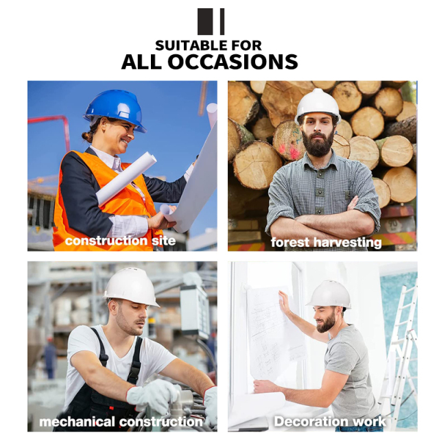 4 Point Ratcheting Personal Protective abs full brim protection hard safety hats hard