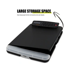 Waterproof folding nursing school clipboard nurse foldable clip calculator board clipboard folder with storage