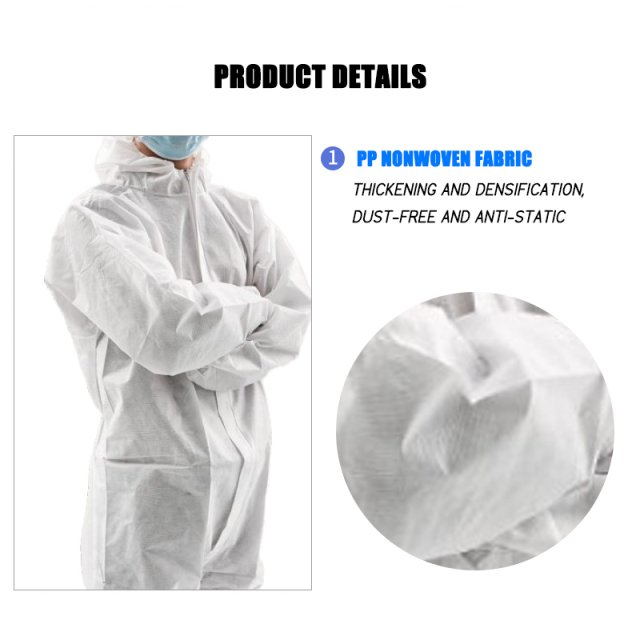 ESD Disposable Smock PP Nonwoven fabric Antistatic Dust prevention