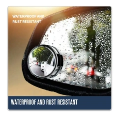 Custom Adjustable Car Blind Spot Mirror Round HD Glass Wide Angle Convex Rear View Side Mirror
