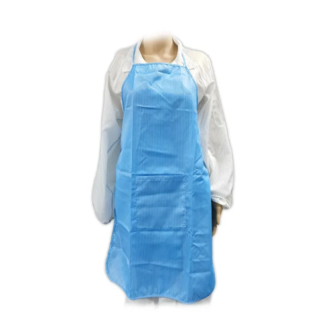 Blue esd clean room apron antiststic tabard apron for laboratory cleantoom