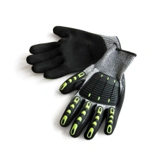 Anti static gloves nitrile safety cuff glove anti slip working safety gloves truck for industrial