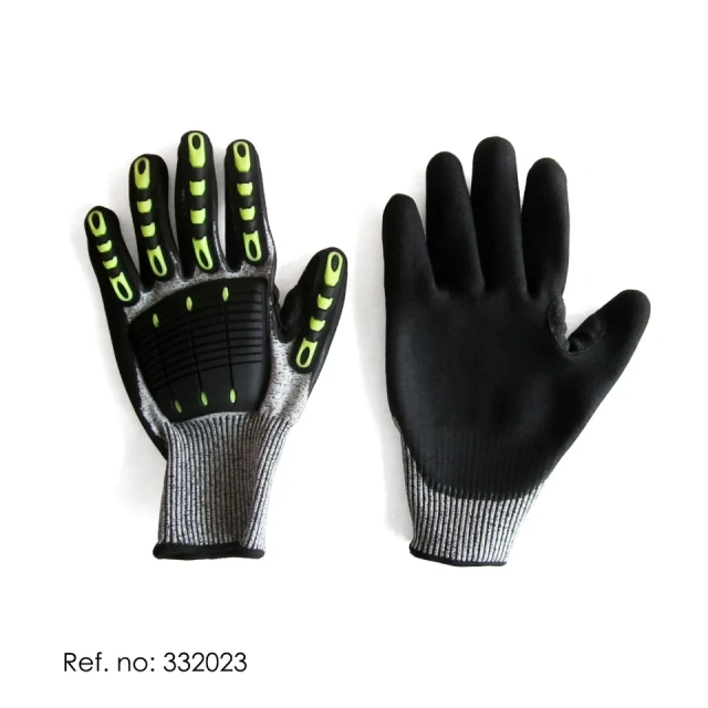 Anti static gloves nitrile safety cuff glove anti slip working safety gloves truck for industrial