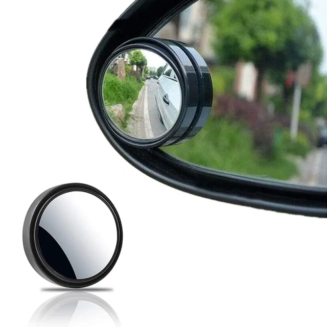 Custom Adjustable Car Blind Spot Mirror Round HD Glass Wide Angle Convex Rear View Side Mirror