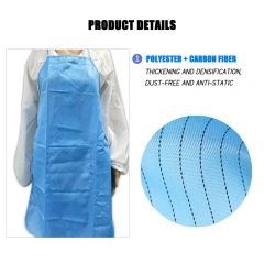 Blue esd clean room apron antiststic tabard apron for laboratory cleantoom