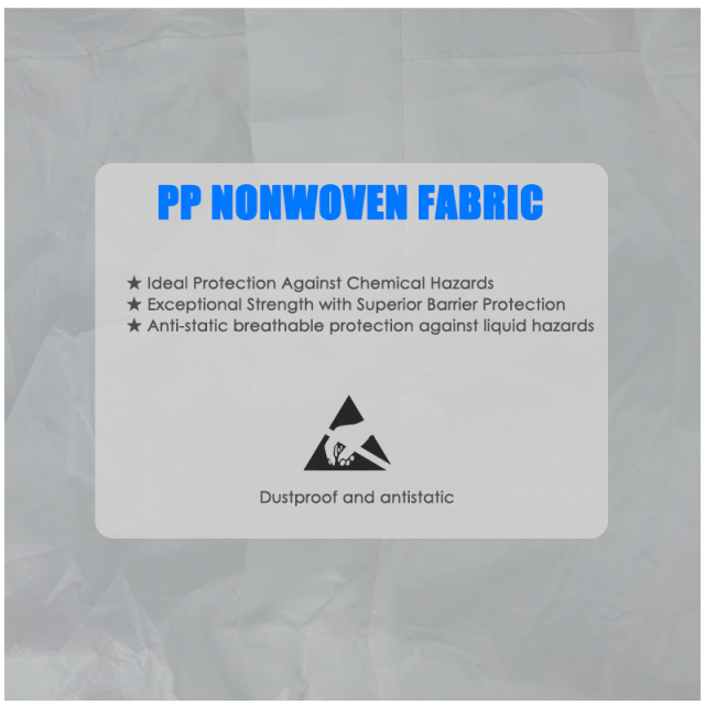 ESD Disposable Smock PP Nonwoven fabric Antistatic Dust prevention