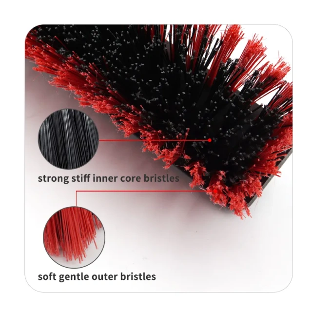 Commercial Push Broom Brush and Broom Set Outdoor for Cleaning Bathroom Kitchen Patio Garage