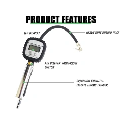 Tire pressure gauge Heavy duty tyre gauge 0-150psi