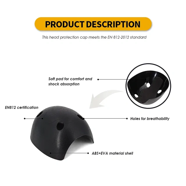 Lightweight ABS EVA Protective Bump Cap Insert Breathable Head Protection