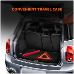 Foldable Red High Visibility Reflective Emergency Safety Warning Sign Triangle for Cars