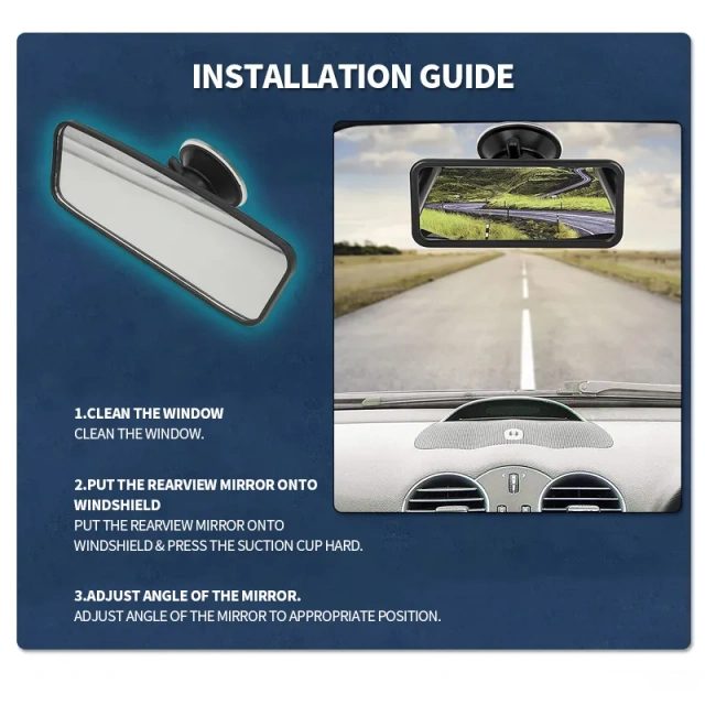 Universal Car Interior Rearview Baby Rear View Mirror with Adjustable Suction Cup