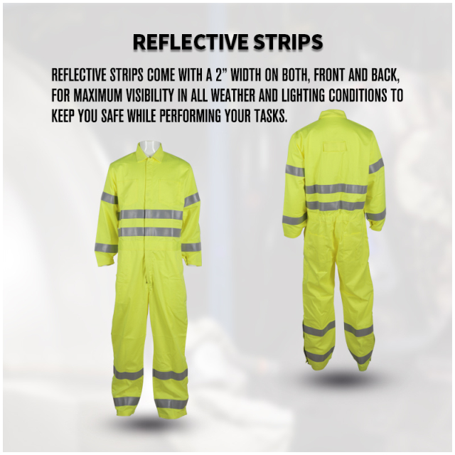 Working Fire Retardant FR Coverall Flame Resistant Reflective Safety Clothing With Reflective Tape