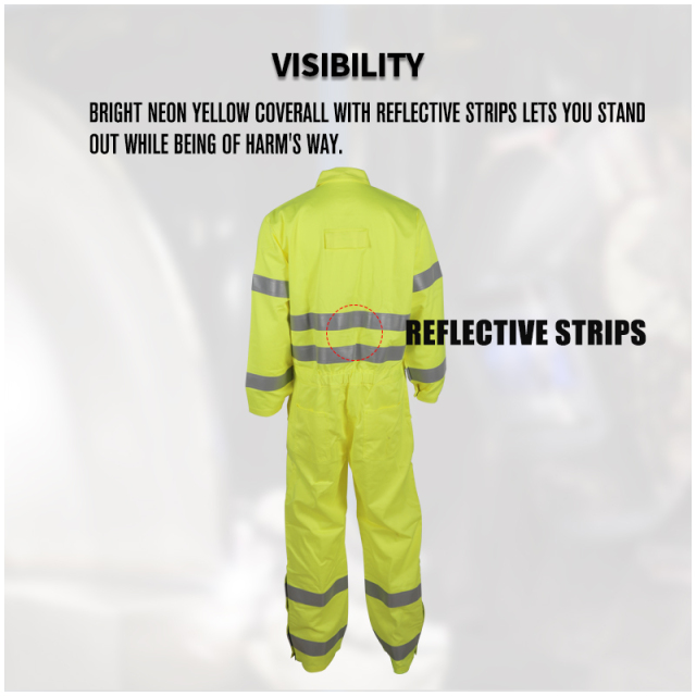Working Fire Retardant FR Coverall Flame Resistant Reflective Safety Clothing With Reflective Tape