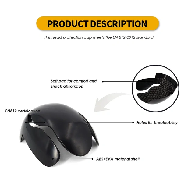 Lightweight ABS EVA Protective Bump Cap Insert Breathable Head Protection