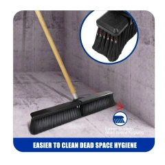 Heavy Duty Concrete Broom Heads Outdoor Push Hand Floor Road Scrub Brush