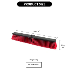 Commercial Push Broom Brush and Broom Set Outdoor for Cleaning Bathroom Kitchen Patio Garage