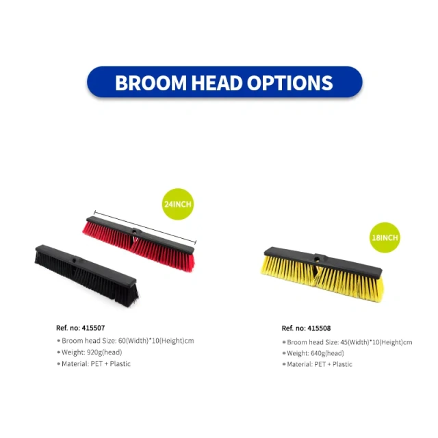 Commercial Push Broom Brush and Broom Set Outdoor for Cleaning Bathroom Kitchen Patio Garage