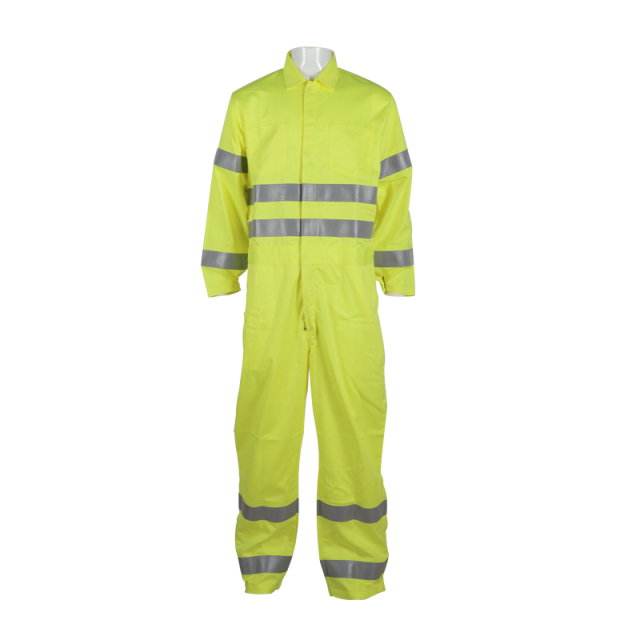 Working Fire Retardant FR Coverall Flame Resistant Reflective Safety Clothing With Reflective Tape