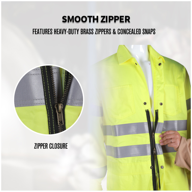 Working Fire Retardant FR Coverall Flame Resistant Reflective Safety Clothing With Reflective Tape