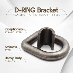 Heavy Duty Weld-On Forged D Ring 47000 Pounds Break Strength for Trailers Trucks and Cargo Tie Downs