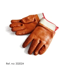 Anti-cut PVC Vinyl Gloves Rust ANSI EN388 approved thickened Work Gloves