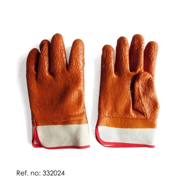 Anti-cut PVC Vinyl Gloves Rust ANSI EN388 approved thickened Work Gloves