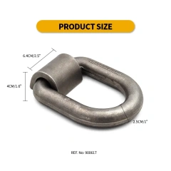 Heavy Duty Weld-On Forged D Ring 47000 Pounds Break Strength for Trailers Trucks and Cargo Tie Downs