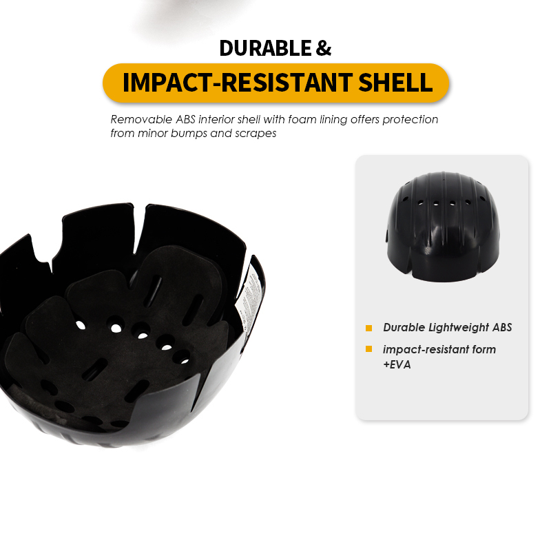 Lightweight ABS EVA Protective Bump Cap Insert Breathable Head Protection