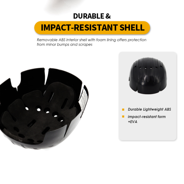 Lightweight ABS EVA Protective Bump Cap Insert Breathable Head Protection