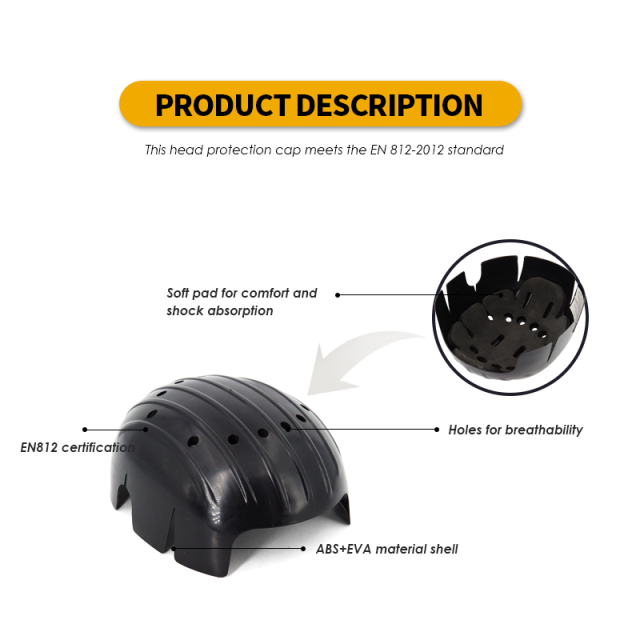 Lightweight ABS EVA Protective Bump Cap Insert Breathable Head Protection