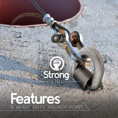 Heavy Duty Weld-On Forged D Ring 47000 Pounds Break Strength for Trailers Trucks and Cargo Tie Downs