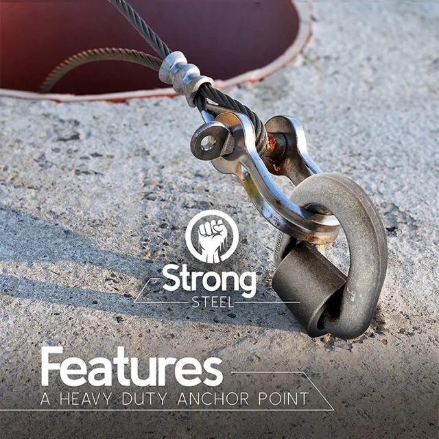 Heavy Duty Weld-On Forged D Ring 47000 Pounds Break Strength for Trailers Trucks and Cargo Tie Downs